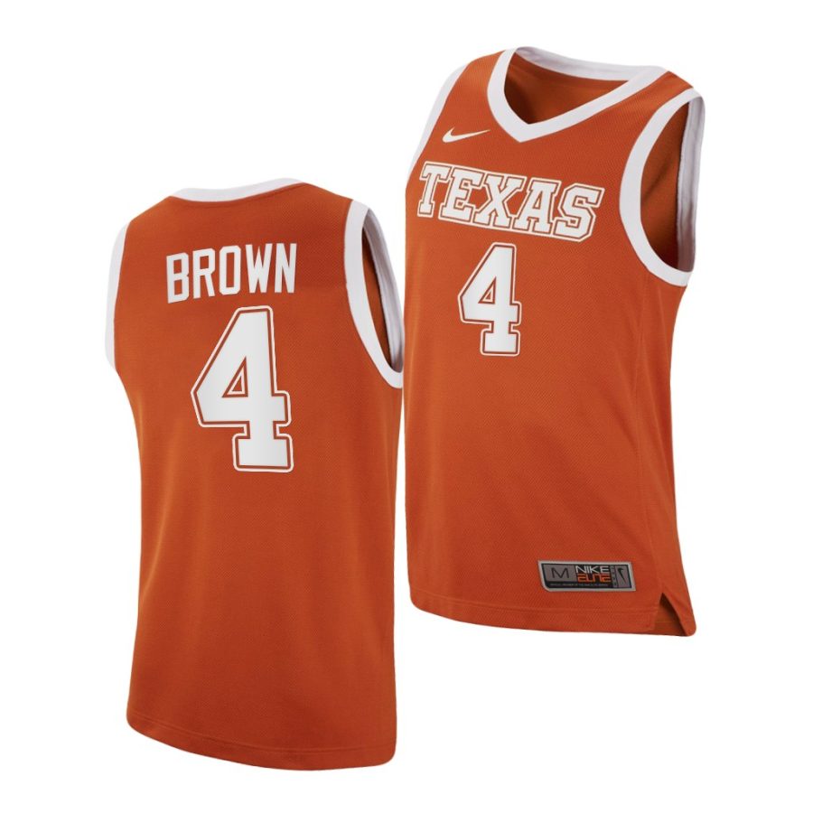 greg brown orange replica texas longhorns jersey