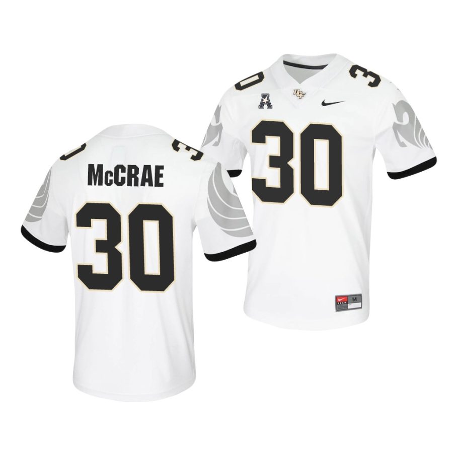 greg mccrae white college football men's jersey