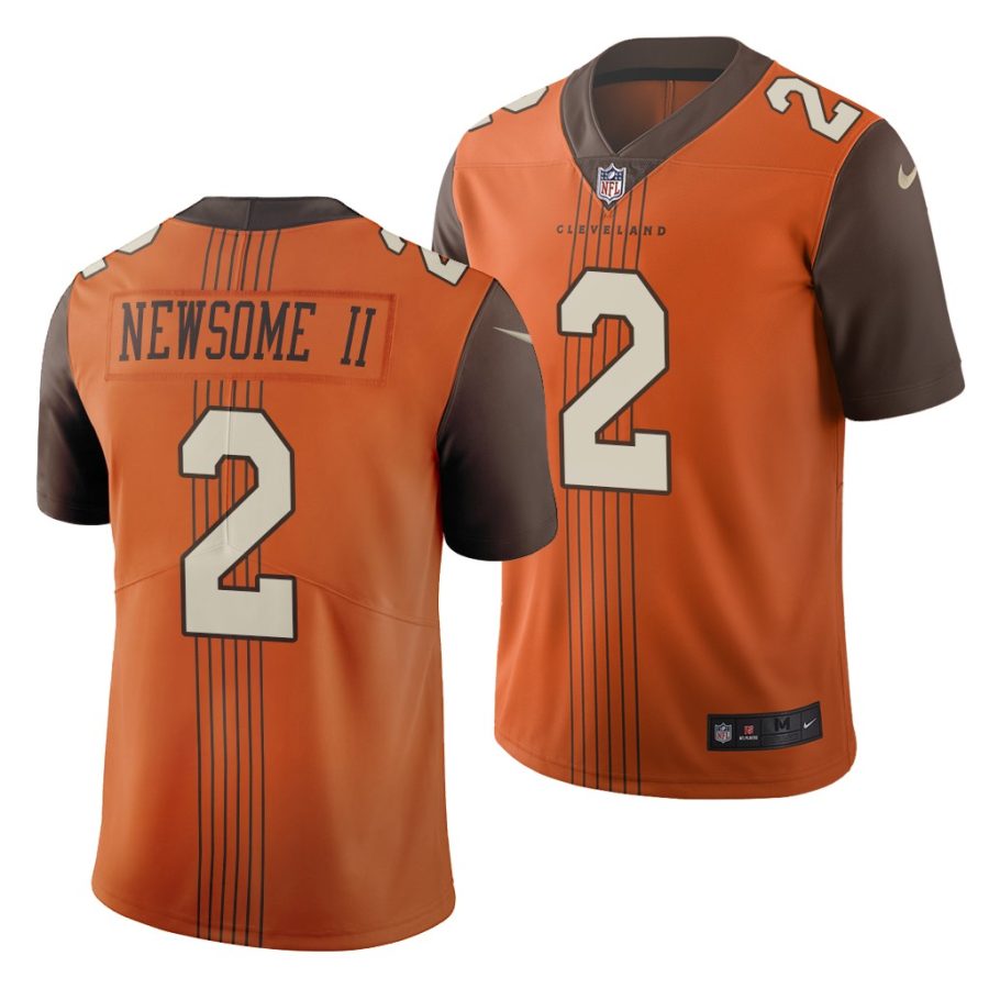 greg newsome ii browns 2021 nfl draft city edition men's brown jersey