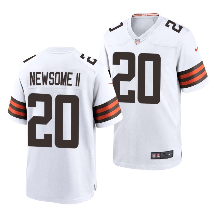 greg newsome ii browns 2021 nfl draft game men's white jersey