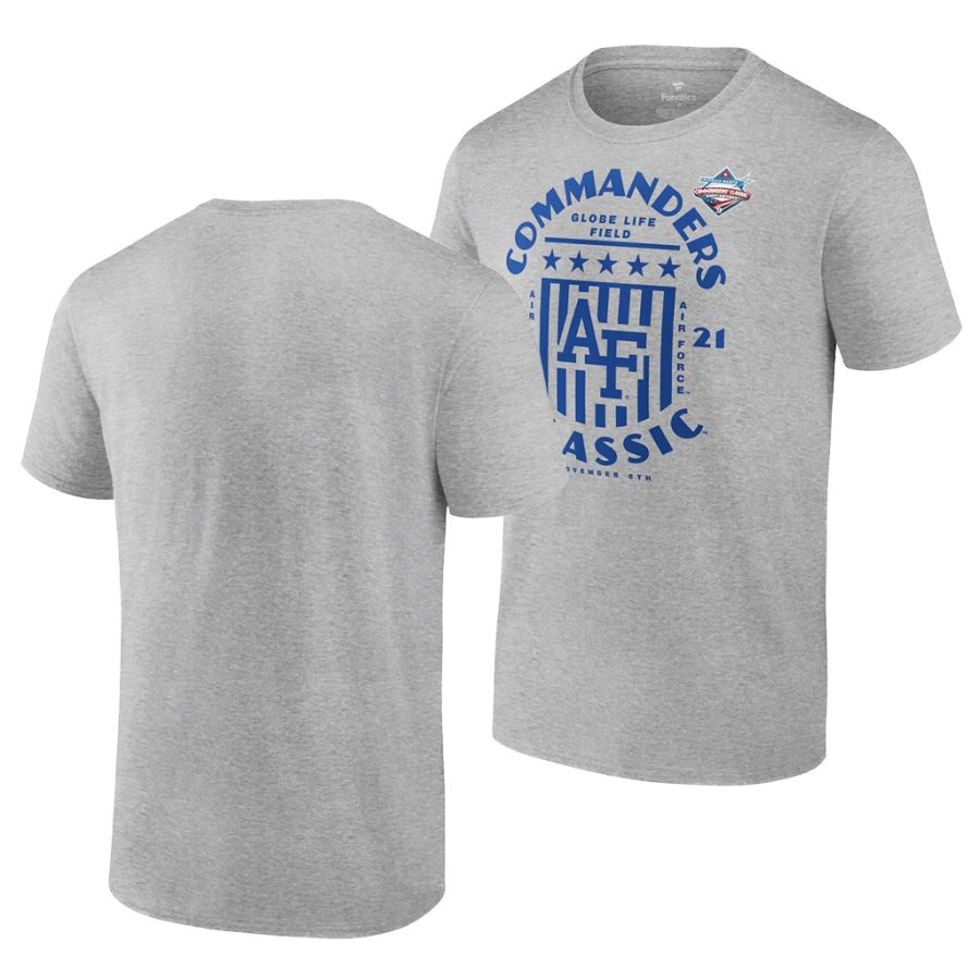 heathered gray 2021 commanders classic air force falcons shirt