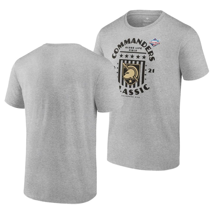 heathered gray 2021 commanders classic army black knights shirt