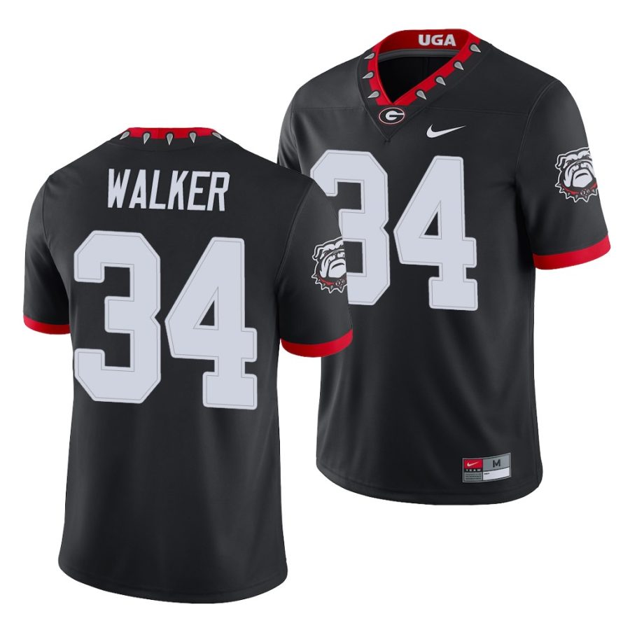 herchel walker black college football men's jersey