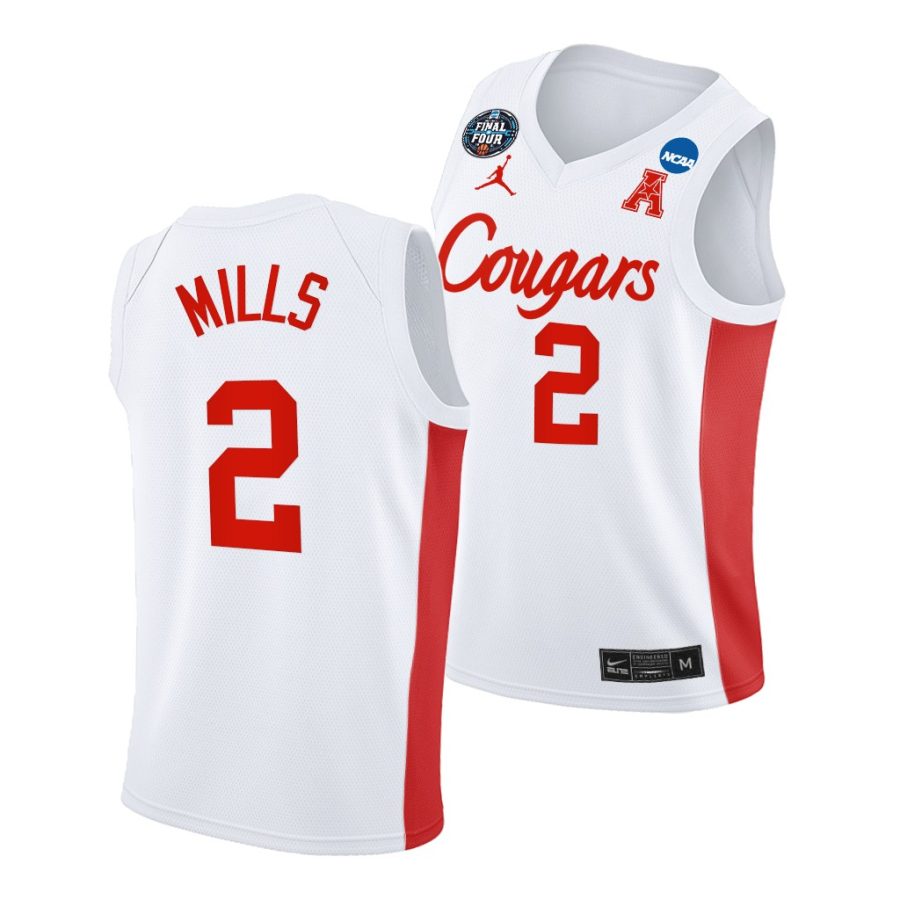 houston cougars caleb mills 2021 march madness final four classic white jersey