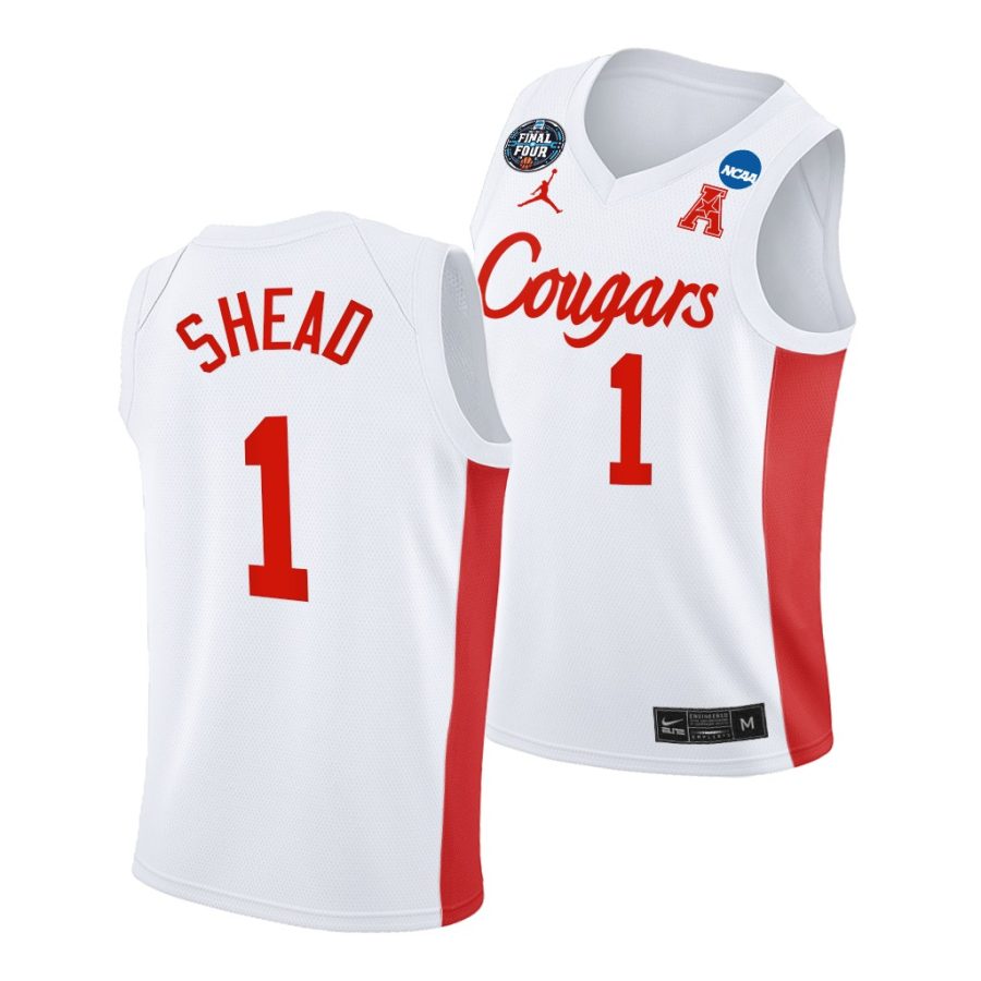 houston cougars jamal shead 2021 march madness final four classic white jersey