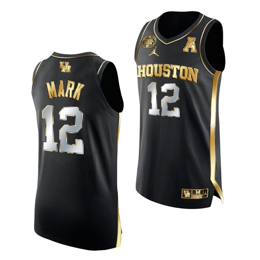 houston cougars tramon mark 2021 march madness final four golden authentic black jersey