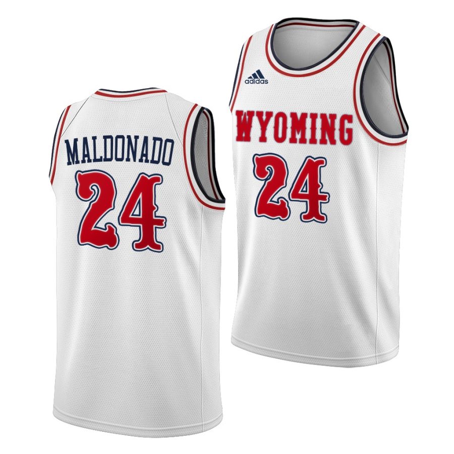 hunter maldonado white one wyoming wyoming cowboys jersey