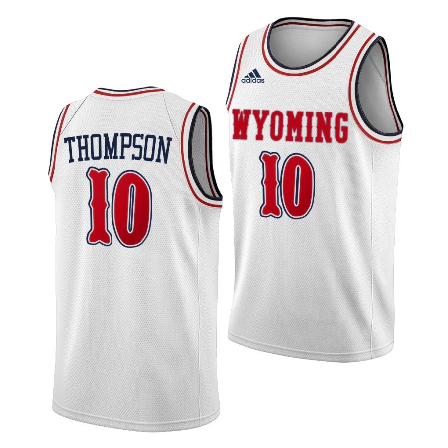 hunter thompson white one wyoming wyoming cowboys jersey