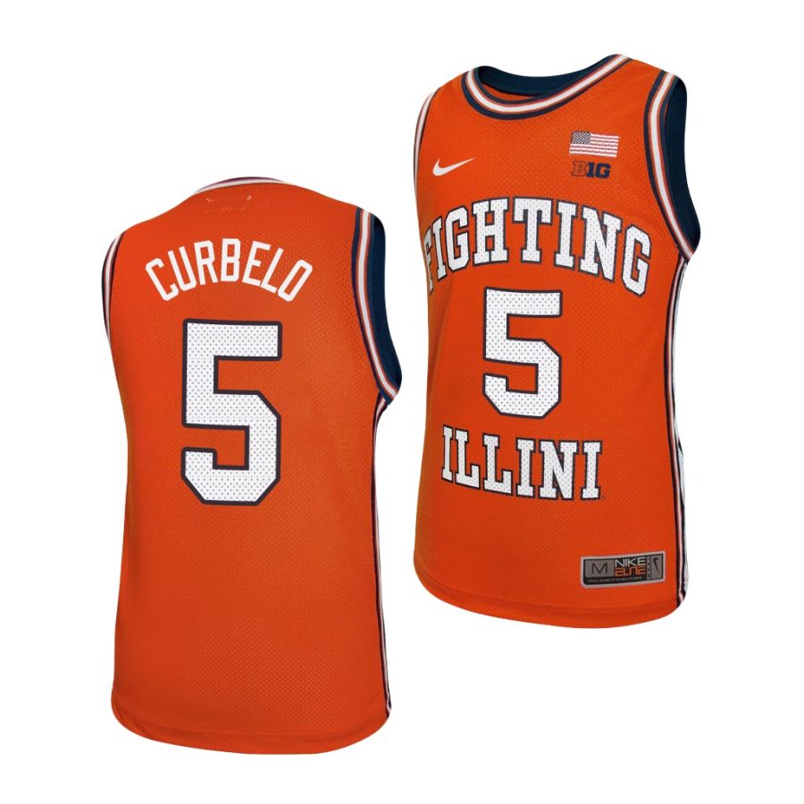 illinois fighting illini andre curbelo orange college basketball replica jersey