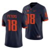 illinois fighting illini brandon peters navy college football men's jersey