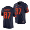 illinois fighting illini daniel barker navy college football men's jersey