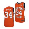 illinois fighting illini jermaine hamlin orange college basketball replica jersey