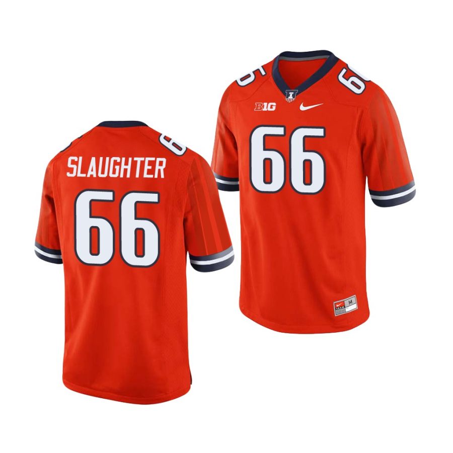 illinois fighting illini jordyn slaughter orange college football men's jersey