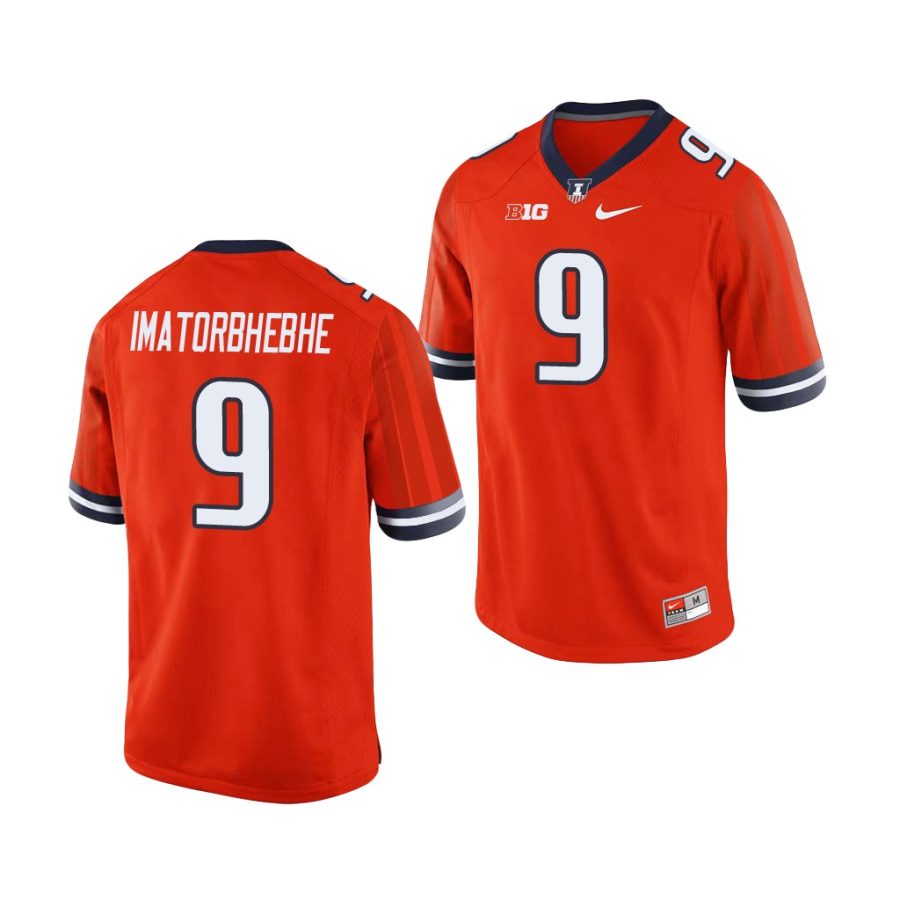 illinois fighting illini josh imatorbhebhe orange college football men's jersey