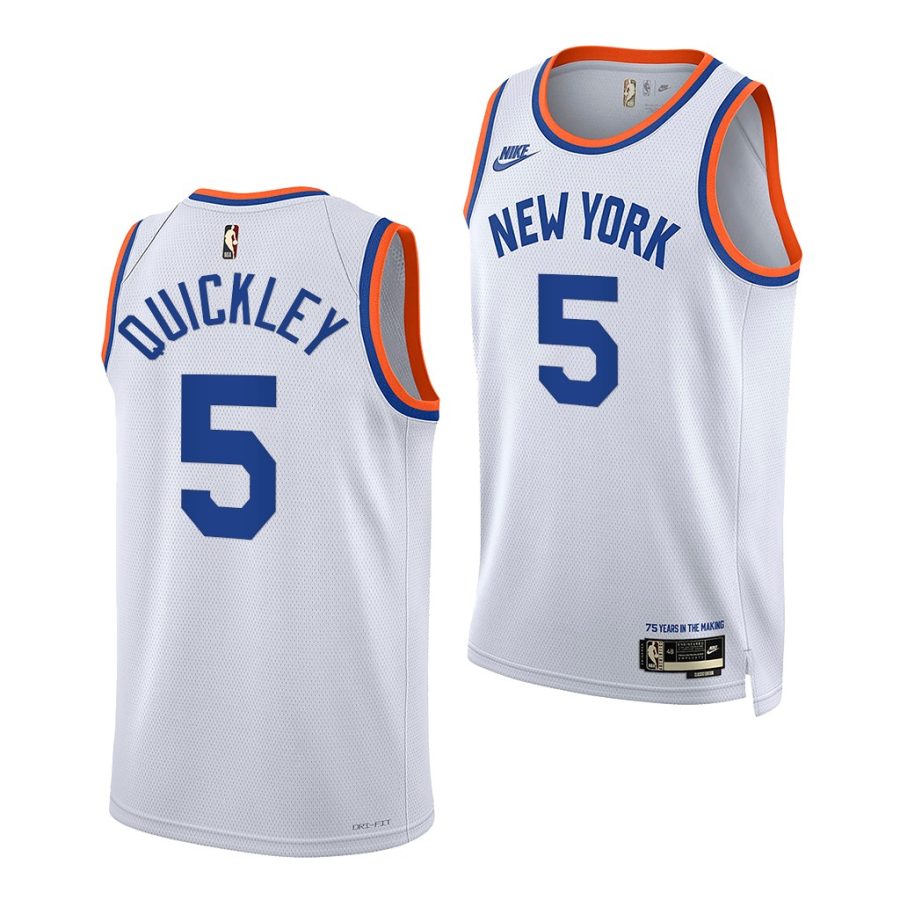 immanuel quickley knicks classic edition year zero 2021 22 white jersey