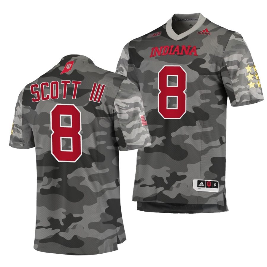 indiana hoosiers stevie scott iii gray college football men's jersey