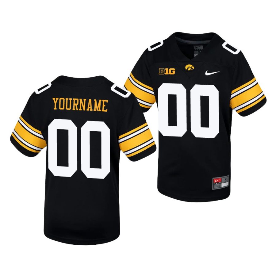 iowa hawkeyes custom black untouchable youth jersey