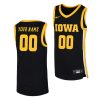 iowa hawkeyes custom youth black replica jersey