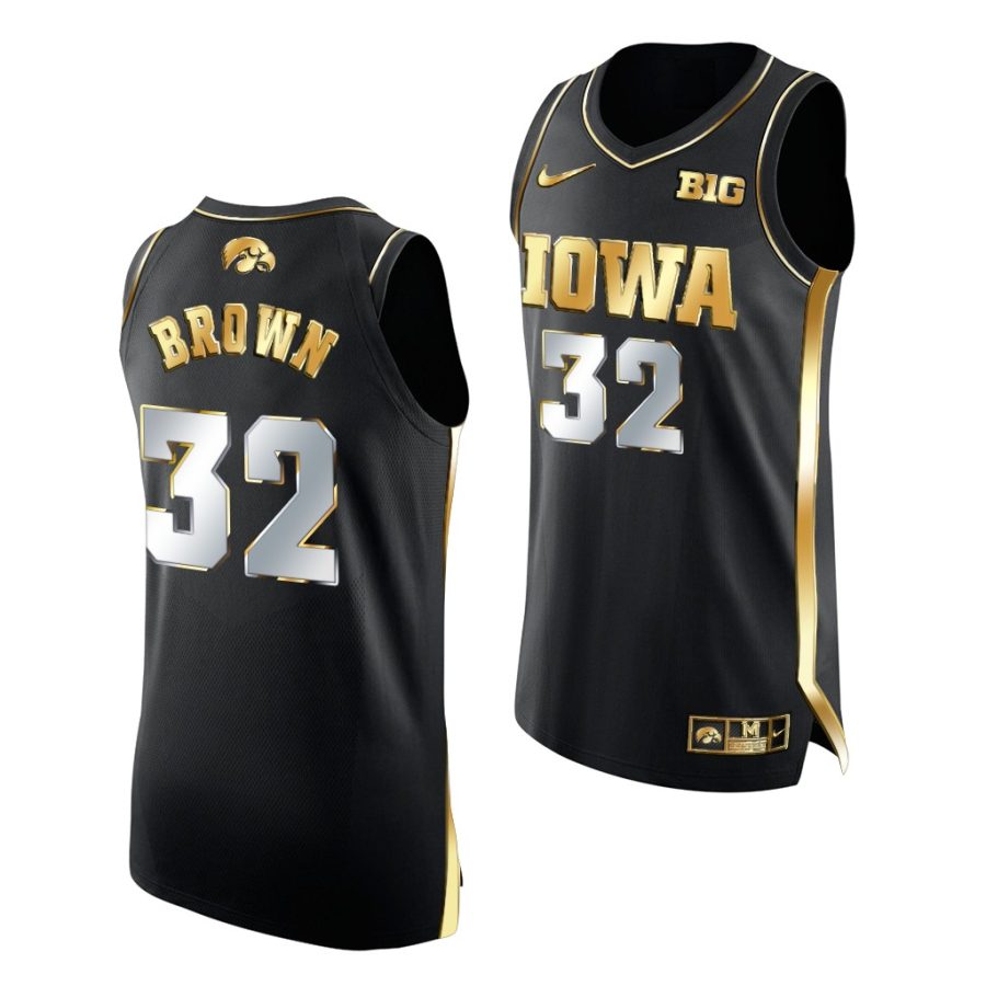 iowa hawkeyes fred brown brown golden edition jersey