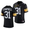 iowa hawkeyes jack campbell black college football men jersey