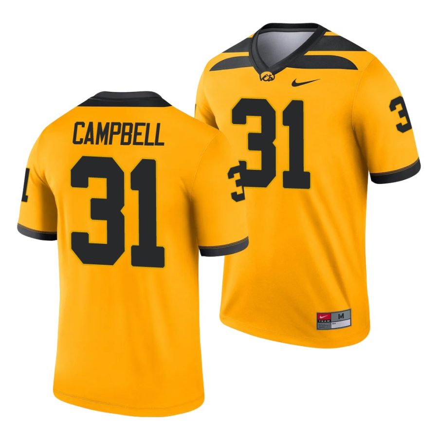 iowa hawkeyes jack campbell gold legend men's jersey