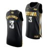 iowa hawkeyes jordan bohannon black golden edition 2020 21 jersey