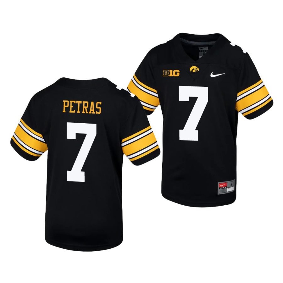 iowa hawkeyes spencer petras black untouchable youth jersey