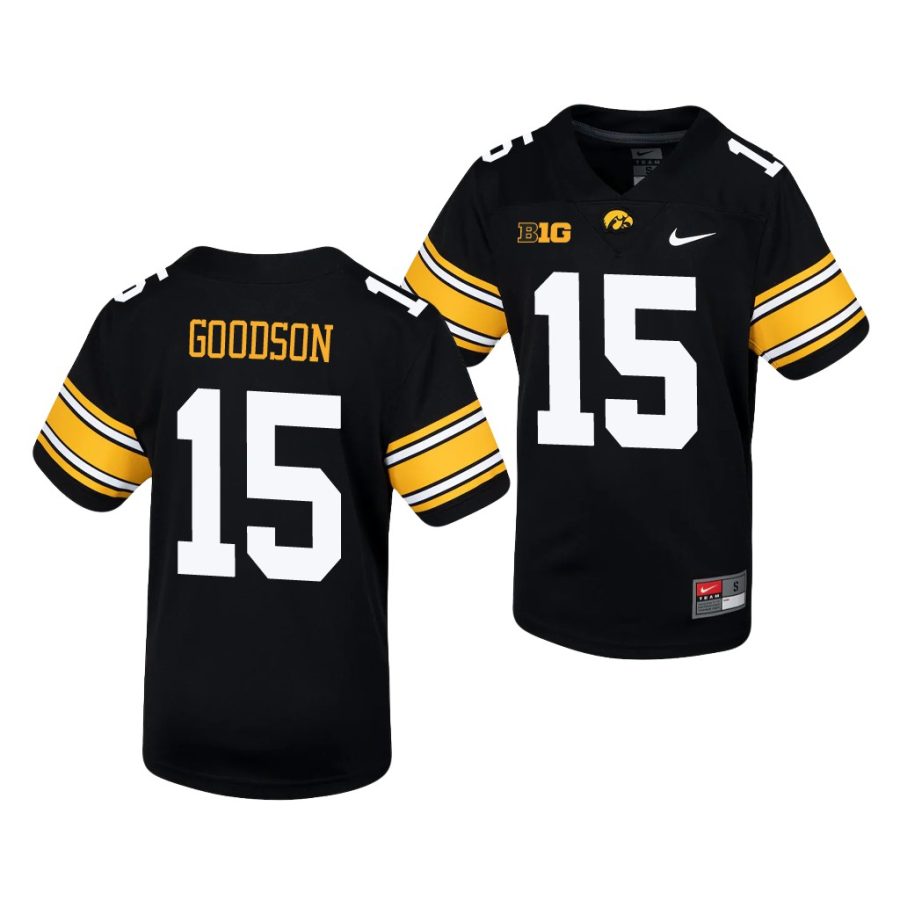 iowa hawkeyes tyler goodson black untouchable youth jersey