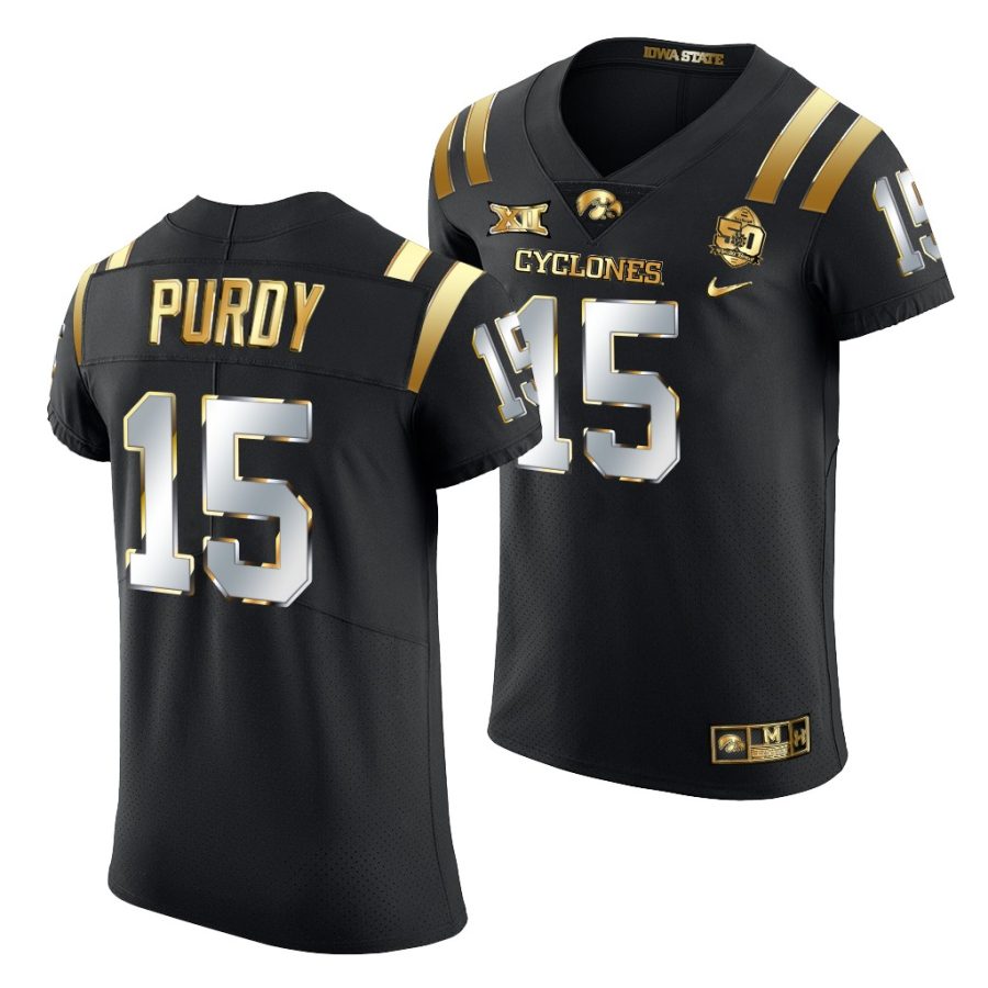 iowa state cyclones brock purdy black 2021 fiesta bowl golden edition jersey