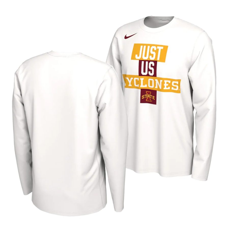 iowa state cyclones white just us bench long sleeve men t shirt