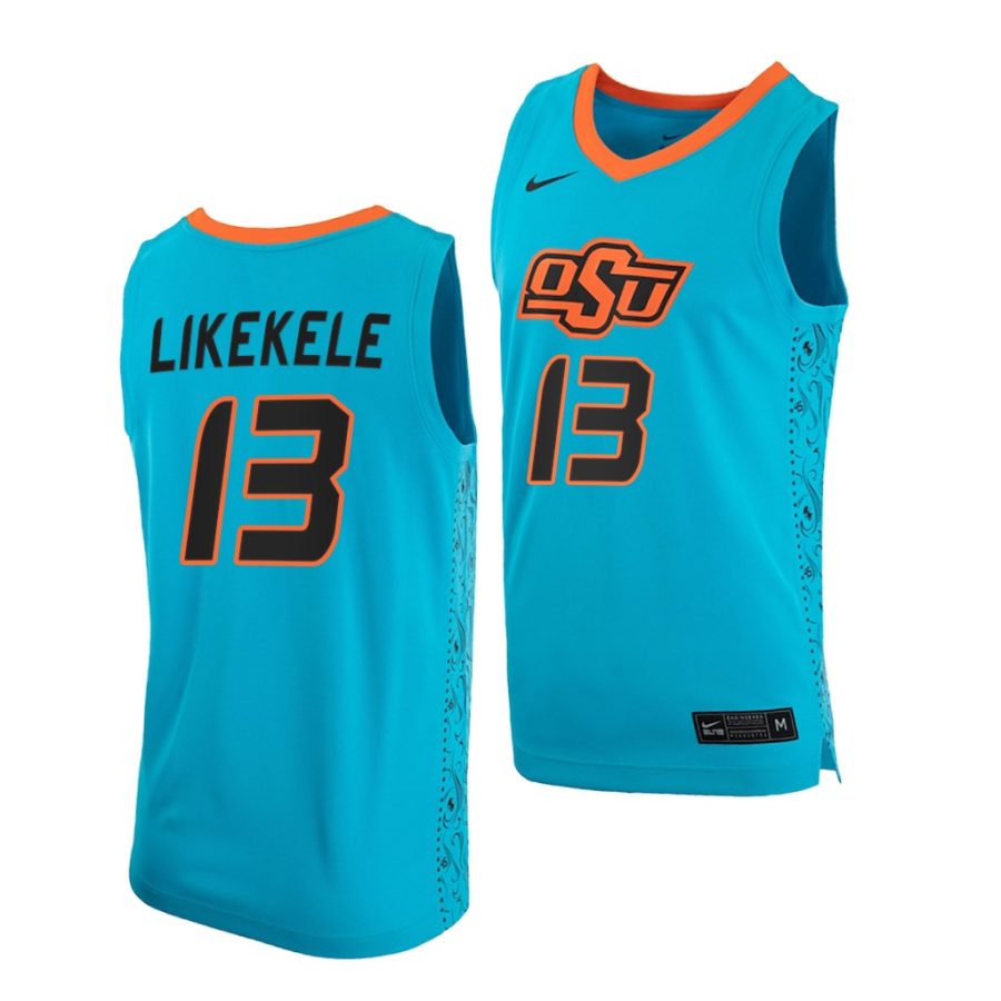 isaac likekele blue college basketball oklahoma state cowboys jersey