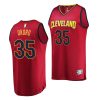 isaac okoro cavaliers replica icon 2020 nba draft 2020 21 wine jersey