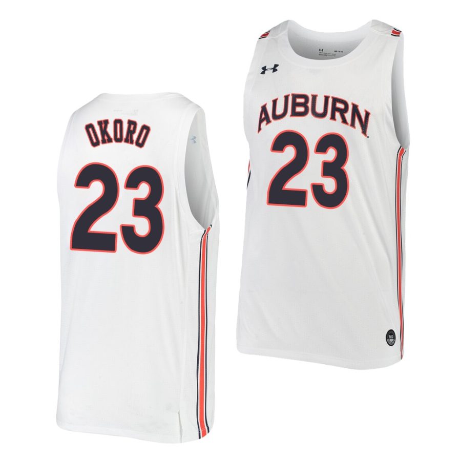 isaac okoro white replica auburn tigers jersey