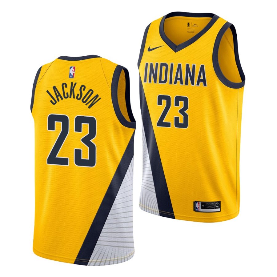 isaiah jackson pacers gold statement edition 2021 nba draft jersey