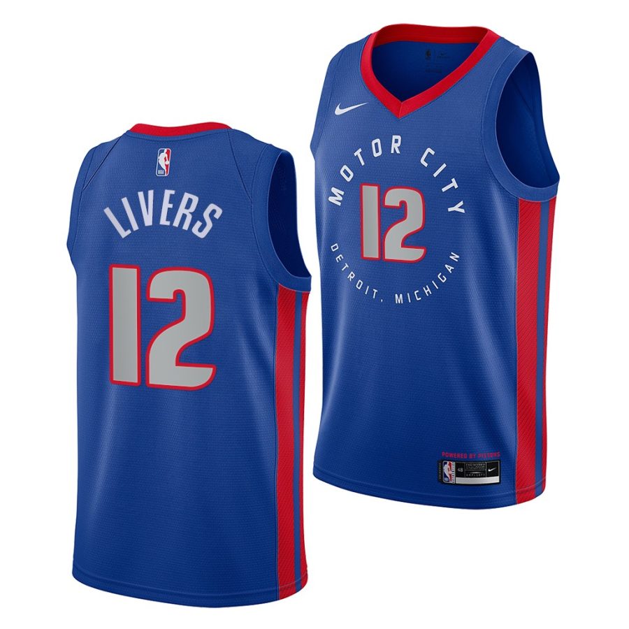 isaiah livers pistons 2021 blue city edition 2021 nba draft jersey