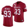 isaiah nichols cardinal college football arkansas razorbacks jersey 0