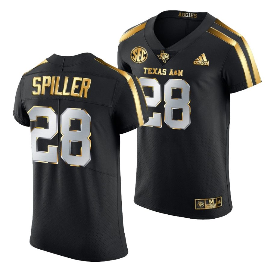 isaiah spiller black golden edition texas a&m aggies jersey