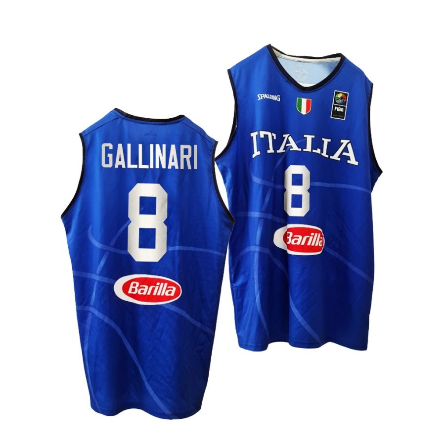 italy team danilo gallinari blue olympic basketball home jersey