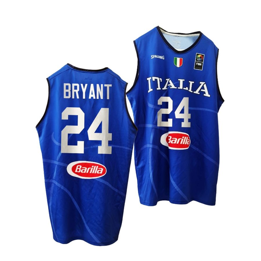 italy team kobe bryant blue olympic basketball retired number jersey