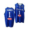 italy team nico mannion blue 2021 tokyo olymipcs home jersey