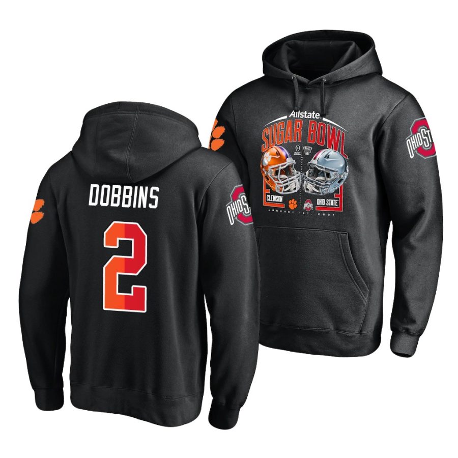 j.k. dobbins black 2021 sugar bowl ohio state buckeyes hoodie