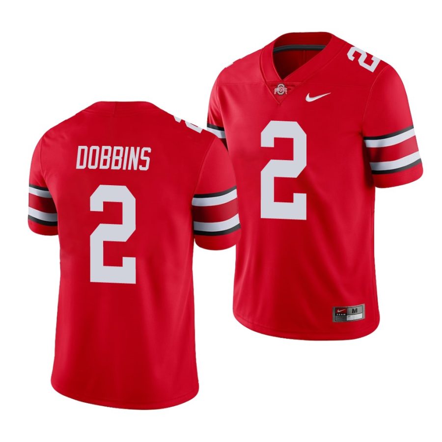 j.k. dobbins scarlet college football men's jersey