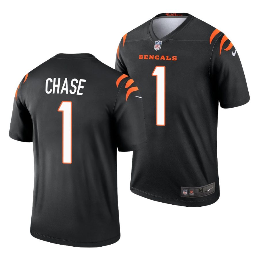 ja'marr chase bengals 2021 nfl draft legend men's black jersey