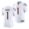 ja'marr chase bengals 2021 nfl draft vapor limited men's white jersey