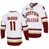 jack mcbain ncaa college hockey white replica jersey