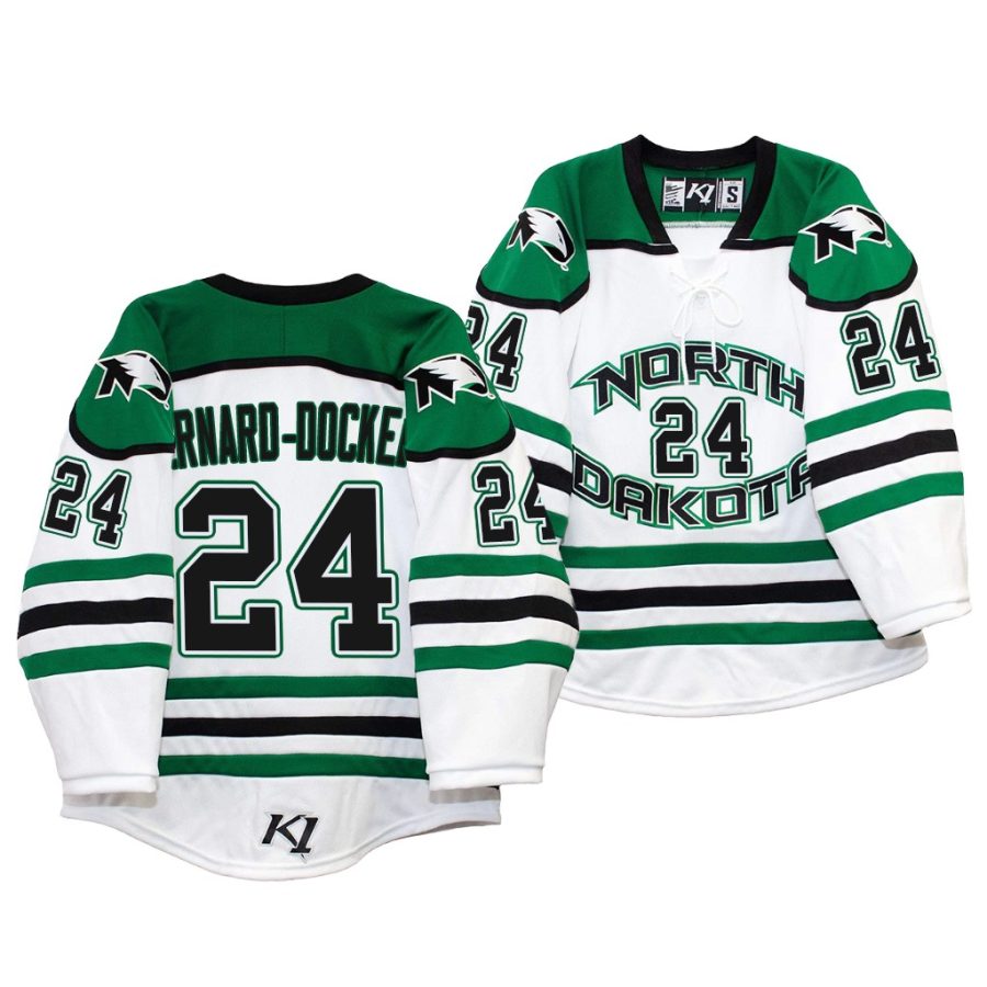 jacob bernard docker nchc home white college hockey jersey