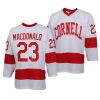 jacob macdonald nhl avalanche college hockey white replica jersey