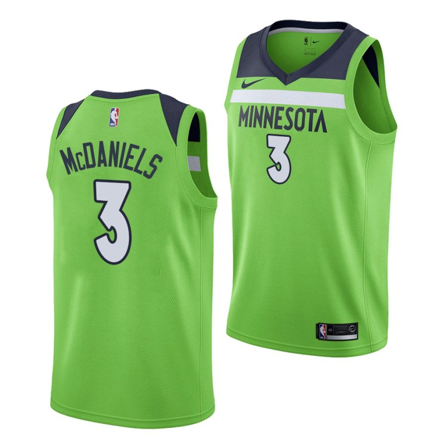 jaden mcdaniels timberwolves statement 2020 nba draft 2020 21 green jersey