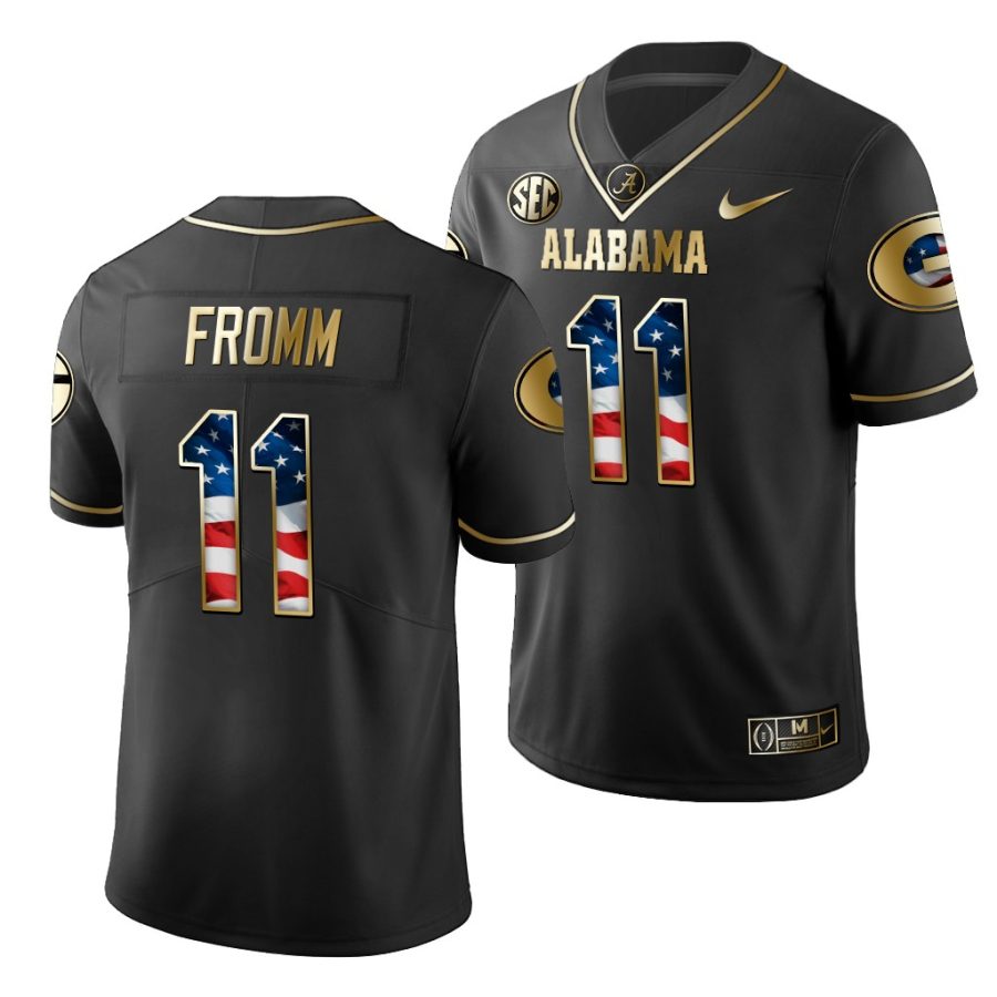 jake fromm black stars and stripes men's jersey