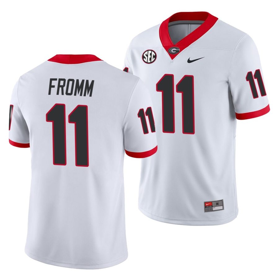 jake fromm white away men's jersey